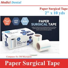 Premium Paper Surgical Medical Tape 2" x 10 yd, Upto Rolls, Easy Tear Micropore
