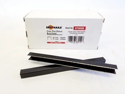 SPOTNAIL C06 BLACK 22GA 3/8" STAPLES 3/8" CROWN 3/8" LONG GOOD FOR UPHOLSTERY