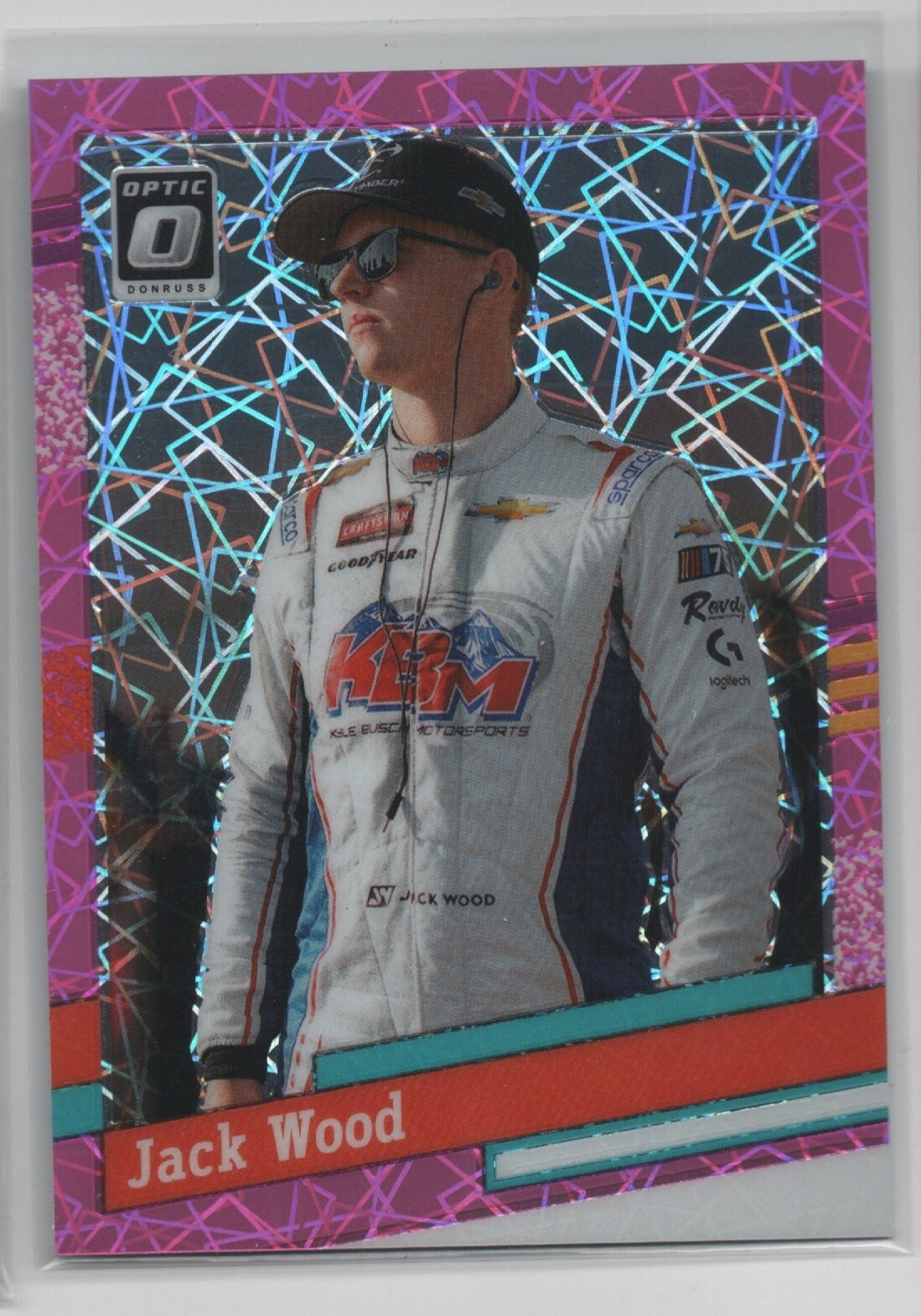 2024 Donruss Racing Jack Wood Optic Pink Velocity /79 145