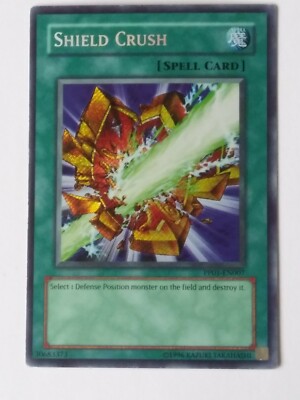 SHIELD CRUSH-x1-Secret Rare Konami Yugioh Trap Card-PP01-EN007