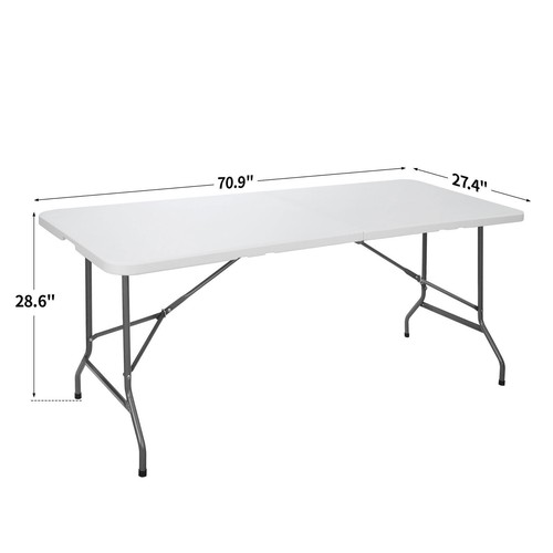 2PCS 6ft Folding Table Portable Indoor Outdoor Picnic Party Camping Tables - Picture 5 of 12