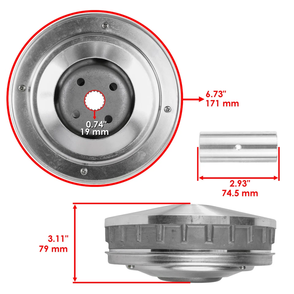 Polea fija deslizante primaria para Yamaha Grizzly 350 YFM350Fg 2X4 4X4 2007-2014 Foto 2 de 4