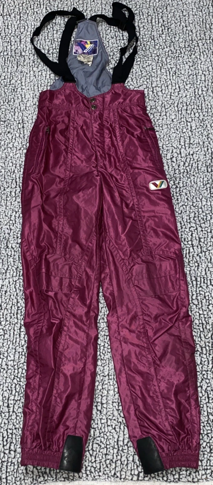 Phenix Womens Winter Ski Snow Board Bibs Overalls Red Retro Size 18 Vintage