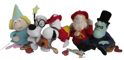 (5) VINTAGE 90's CVS Pharmacy Stuffins Rocky & Bullwinkle Show Beanie Plush NWT