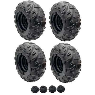 (4) Genuine Power Wheels 3900-5904 3900-5903 Dune Racer Wheels W/ Retainers