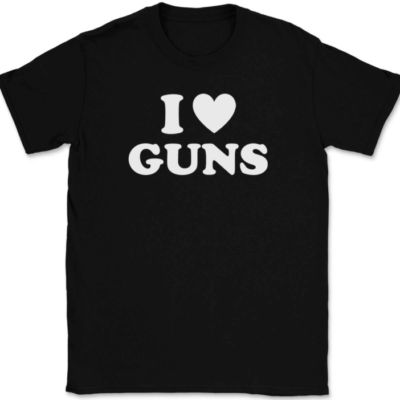 I Love Heart Guns T-Shirt Tee Funny Shooting Novelty Gift | eBay