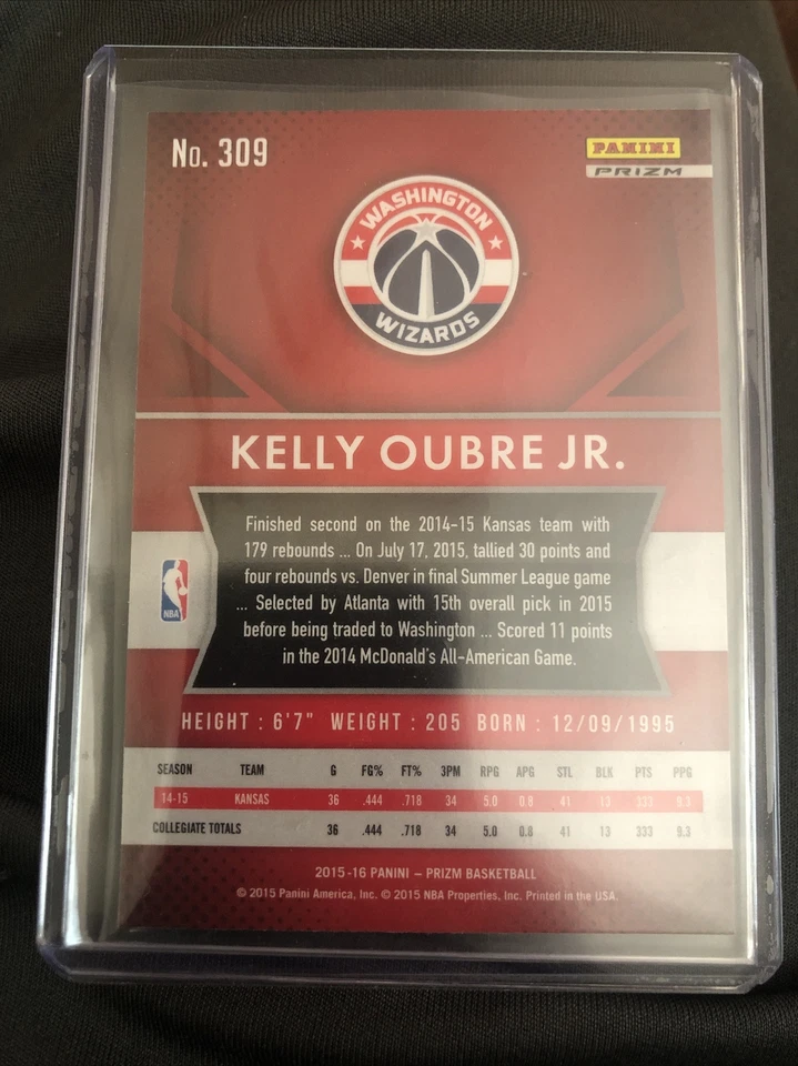 2015-16 Panini Prizm Silver RC Rookie #309 Kelly Oubre Jr - Image 2 of 2