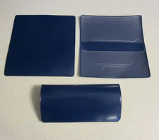 1 NEW ROYAL BLUE VINYL CHECKBOOK COVER WITH DUPLICATE FLAP CHECK BOOK COVERS 