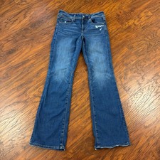American Eagle Jeans Women 6 Boot Cut Kick Mid Medium Wash Stretch Denim 28x32