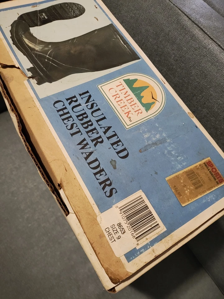 Vadeadores de pecho Timber Creek goma aislada talla 9 100 % impermeable con tacos  Foto 3 de 4