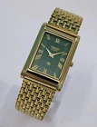 Vintage Style Seiko Slim Quartz Green Dial Japanese Wristwatch for Men