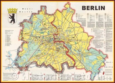 Historic Map - Berlin, Germany, 1963, Presse- und Informationsamt des Landes ...