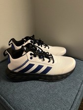 Adidas Men  s OWNTHEGAME 2.0 Sneakers Blue White Black Size 11 Basketball Shoes