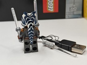 NEW Star Wars Ashoka Tano Light Up Lightsaber Custom Lego Minifigure Clone Wars