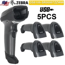 5 PCS Zebra DS8108-SR00007ZZWW Handheld 2D Barcode Scanner Reader With USB Cable