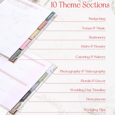 Hochzeitsplaner Organizer Buch, UK Brautplanungsbuch und Organisationstagebuch Pe