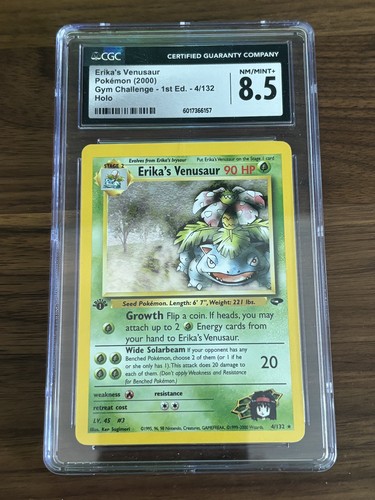 Erika's Venusaur (1st Edition) graded CGC 8.5 for sale on eBay
