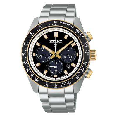 Seiko Prospex Speedtimer 41.4 MM Solar Chronograph Black Dial Watch SSC941P1