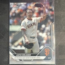 2025 Topps Now 3,500 K’s Justin Verlander  San Francisco Giants