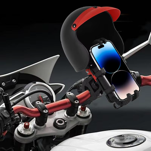 Motorrad Handyhalter mit Sonnenschutz - drehbare verstellbare Lenkerhalterung - Bild 4 von 10