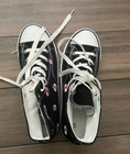 HIGH TOP BLACK CANVAS LACE UP EMBROIDERED SNEAKERS BLACK SIZE 7 — photo 4