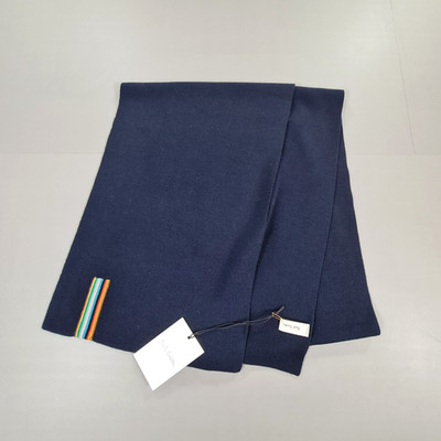 Paul Smith Herren Schal dunkelblau 100 % Merinowolle 12 x 72 ''