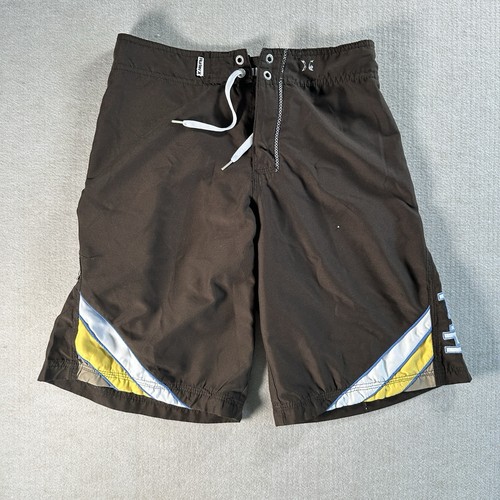Hurley Boys Brown Board Shorts Swim Trunks Size 16 XL SURFING WAKEBOARD - Picture 1 of 9