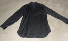 Giorgio Armani black label shirt men solid black 43/17