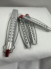 Vintage Hair Curlers Metal Clip Rollers Lot Perforated Aluminum Retro Styling