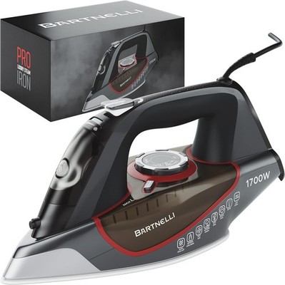 Bartnelli Pro Luxury Steam Iron for Clothes, Non-Stick Ceramic Soleplate, 1700 W