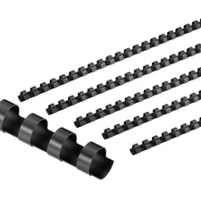 50 Pcs 12mm 1/2" Plastic Binding Combs 90 Sheet Capacity 21 Rings Black