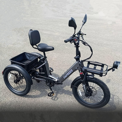 20 Zoll Elektro Dreirad 250W 48V21AH Fafrees F20 Mate II 3 Räder E-Bike mit Korb