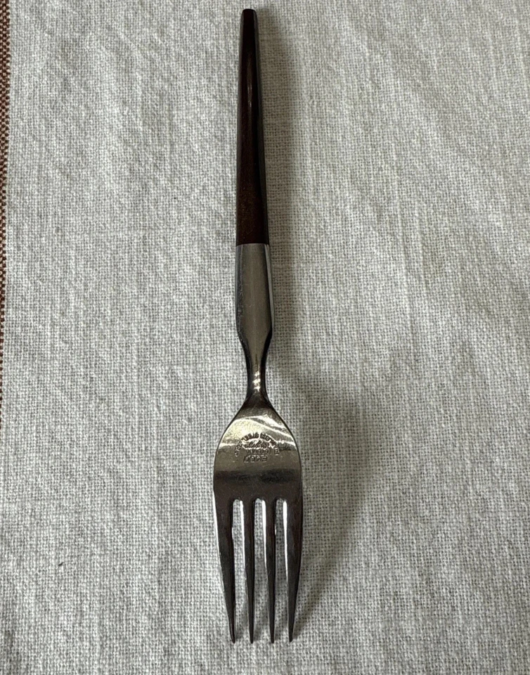 Tenedor de madera vintage Ekco Eterna LA JOYA acero inoxidable Japón MCM Foto 2 de 4