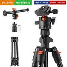 76 inch Camera Tripod with Rotatable Multi-Angle Center Column,Lightweight Tr...