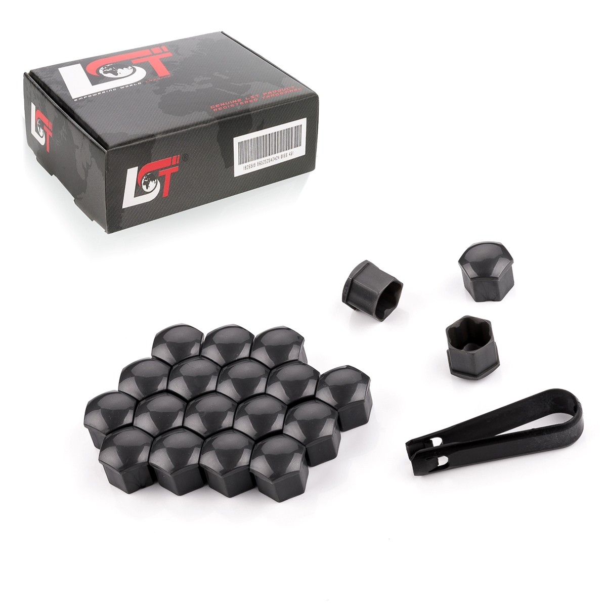 20x Rims Wheel Bolt Shrouds Hexagon 0 21/32in Grey Shiny for Mitsubishi