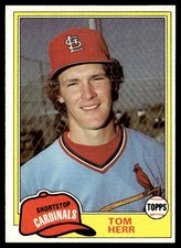 1981 Topps Tom Herr St. Louis Cardinals #266