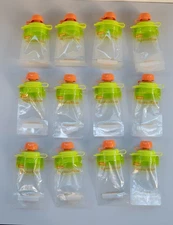 Lot of 12 Food Pouches Squeezems Child Reusable Pouches - School Lunch Supplies