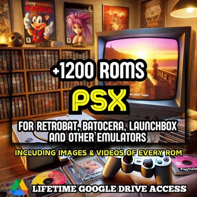 PSX ROMs Pack - 1200+ PSX Spiele für Emulatoren + Bilder, Videos & Handbücher