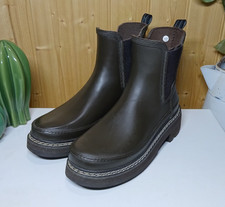 Stivaletti Chelsea Hunter donna punto raffinato taglia 4 marrone cioccolato amaro