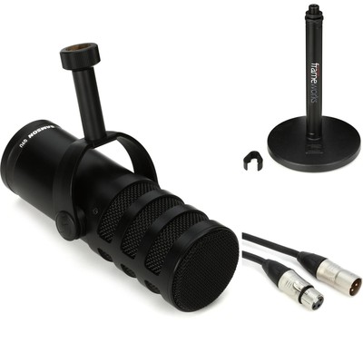 Samson Q9U XLR/USB Dynamic Broadcast Microphone with Desktop Mic Stand