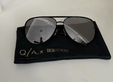 NEW Quay Australia x Desi Perkins High Key Sunglasses Black Aviator