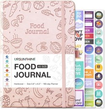 Food Journal - Journal for Women Weight Loss, 5.8" x 8.3", 6 Months Meal Planner