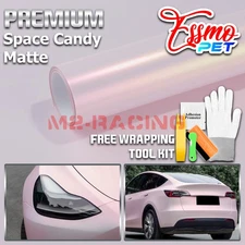 ESSMO PET Space Candy Matte Silver Pink Car Vehicle Vinyl Wrap Decal Sticker