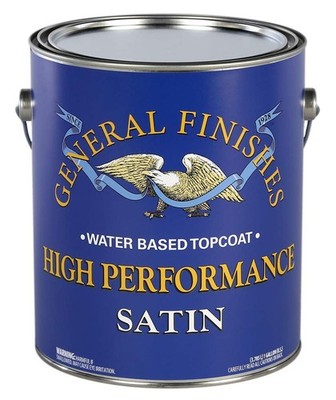 High Performance Water Based Topcoat, 1 Gallon, Satin