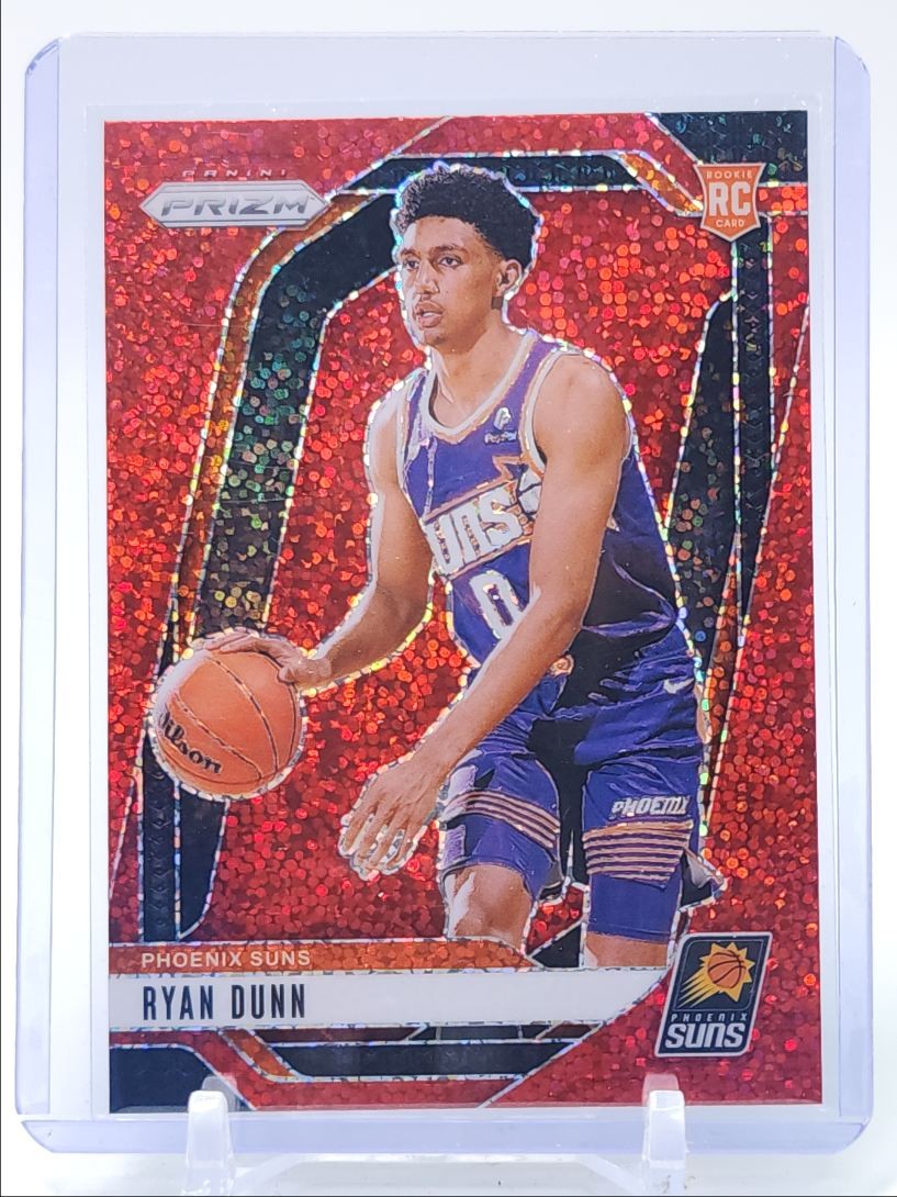 RYAN DUNN 2024-25 PANINI PRIZM ROOKIE RED SPARKLE SUNS #258 RC Q2045