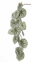 Artplants KüNstlicher Zweig Blattbegonien Zweig Katrice, GrüN-Grau, 110Cm