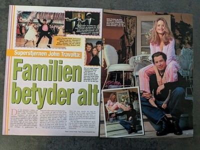 JOHN TRAVOLTA Danish Clipping Article Kelly Preston - Olivia Newton-John D809