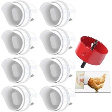 DIY 8-Port Rain Proof Chicken Feeder Kit - Effortless Gravity Feed Solution