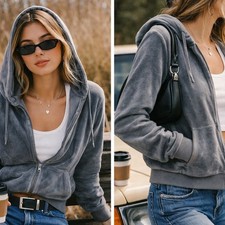 Vintage H&M L.O.G.G hoodie velour cozy Y2K ae...