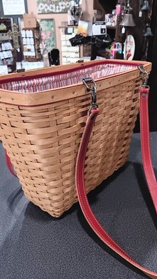 Longaberger 2004 Hostess Mother's Day Weekend Tote Basket Fabric Liner/Plastic